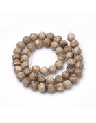 Бусины каменные агат под дерево матовые 10 мм